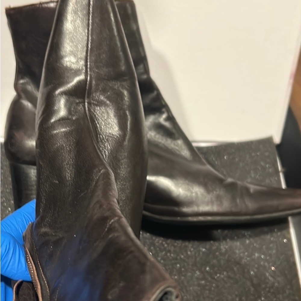 Robert Clergerie Vintage Leather Ankle Brown Boots 6.5 - Picture 14 of 16